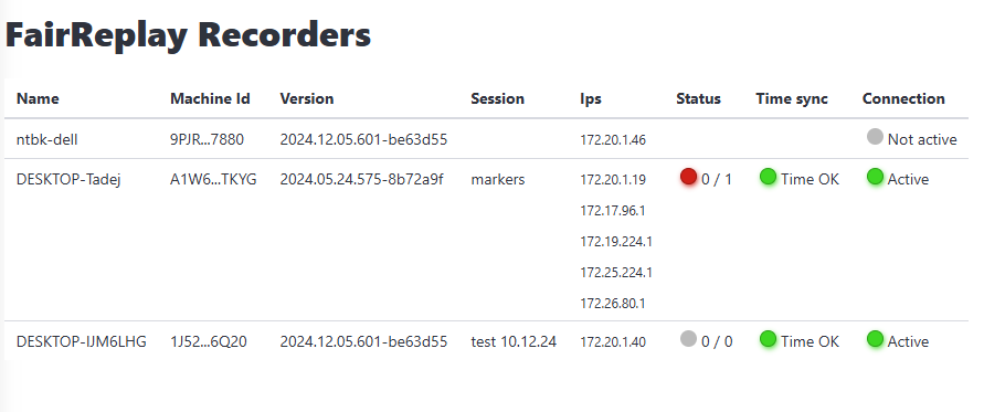 FairReplay Recorders